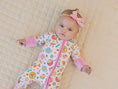 Load image into Gallery viewer, Bamboo Zip Romper | Breakfast Whimsy
