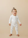 Load image into Gallery viewer, Blue Belle Ribbed Bamboo Zippy Pajamas
