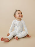 Load image into Gallery viewer, Blue Belle Ribbed Bamboo Zippy Pajamas
