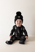 Load image into Gallery viewer, Bamboo Zip Pajamas | Midnight Skelly
