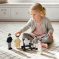 Load image into Gallery viewer, Sweet Family Gift Set: Black Dollhouse & Dollhouse Garage & Extra Dolls Set

