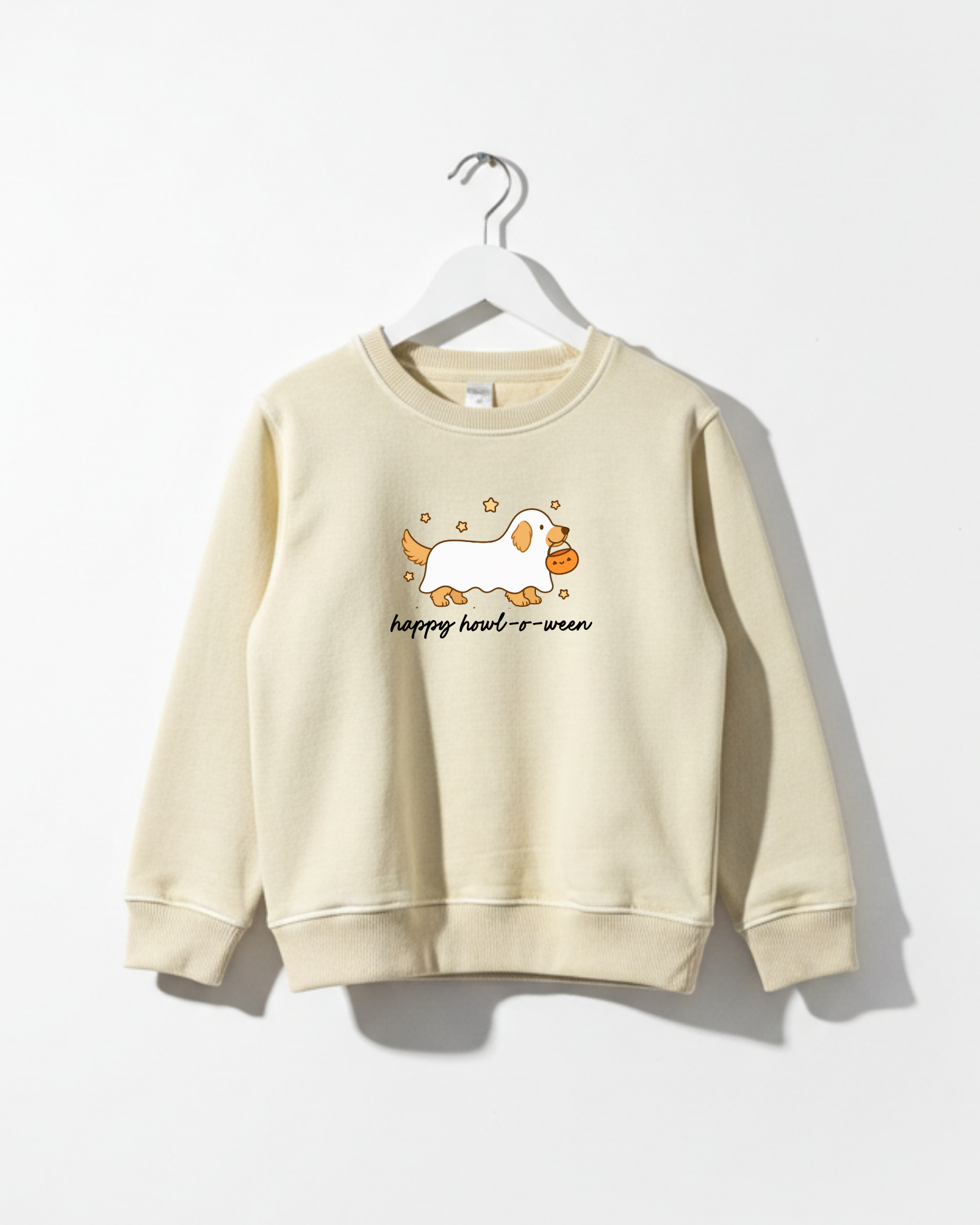 Happy HOWL-o-ween Golden Retriever Kids Tee or Sweatshirt