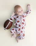 Load image into Gallery viewer, Bamboo Zip Romper | Game Day
