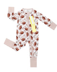 Load image into Gallery viewer, Bamboo Zip Romper | Game Day
