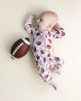 Load image into Gallery viewer, Bamboo Zip Romper | Game Day
