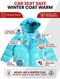 Load image into Gallery viewer, Car Seat Coat | The Road Coat Down - Aqua

