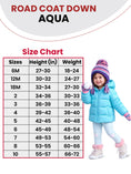 Load image into Gallery viewer, Car Seat Coat | The Road Coat Down - Aqua
