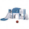 Load image into Gallery viewer, All-in-1 Toddler Slide Playset Playground with Tunnel and Ladder and Basketball

