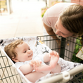 Load image into Gallery viewer, Baby Shopping Cart Hammock | Coming Up Roses Beautiful Floral Print
