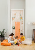 Load image into Gallery viewer, Boho Tea House & Garden Doorway Playhouse | Imaginative Play for Kids
