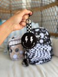Load image into Gallery viewer, Black Smiley Keychain
