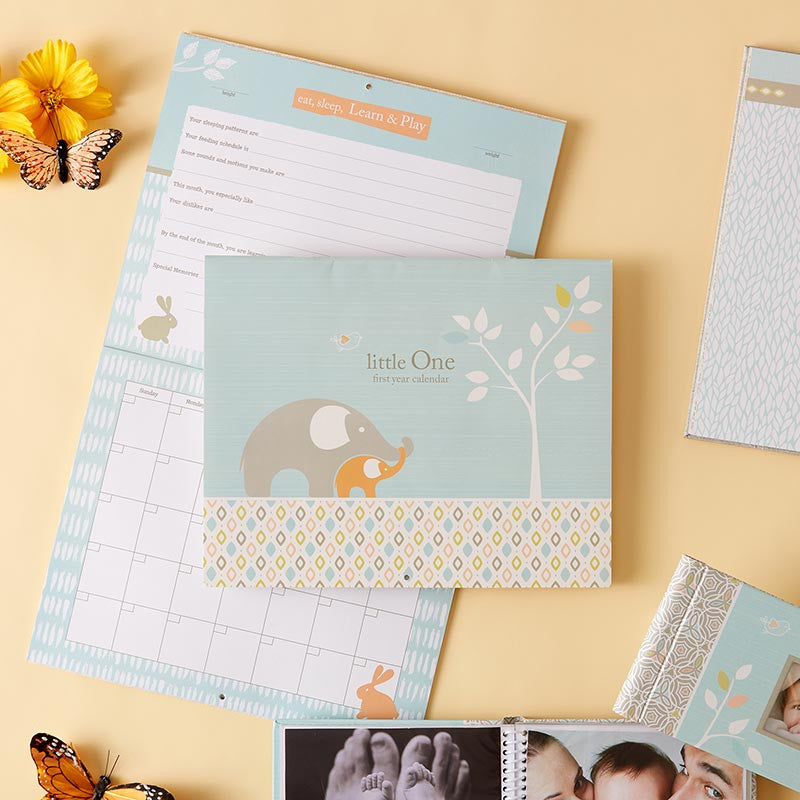LINEN TREE Baby's First Year Keepsake Calendar