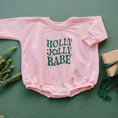 Load image into Gallery viewer, Holly Jolly Babe Christmas Sweatshirt Romper
