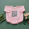 Load image into Gallery viewer, Holly Jolly Babe Christmas Sweatshirt Romper
