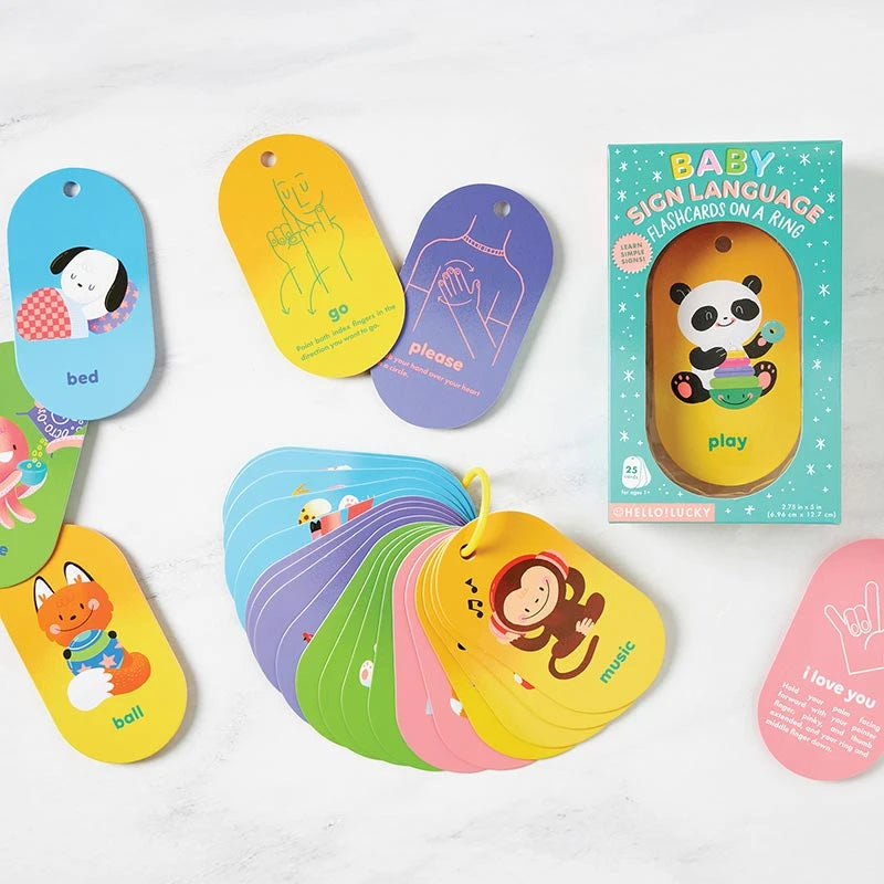HELLO!LUCKY Baby's First Words Sign Language Flash Cards