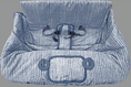 Load image into Gallery viewer, Baby Shopping Cart Cover | Blue Little Arrows Design
