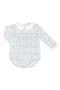 Load image into Gallery viewer, Blue Meadow Smocked Bubble LS
