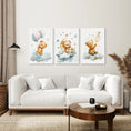 Load image into Gallery viewer, Set of 3 Teddy Bear with Balloon Print Decor Set
