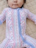 Load image into Gallery viewer, Bamboo Zip Romper | Baseball Girl
