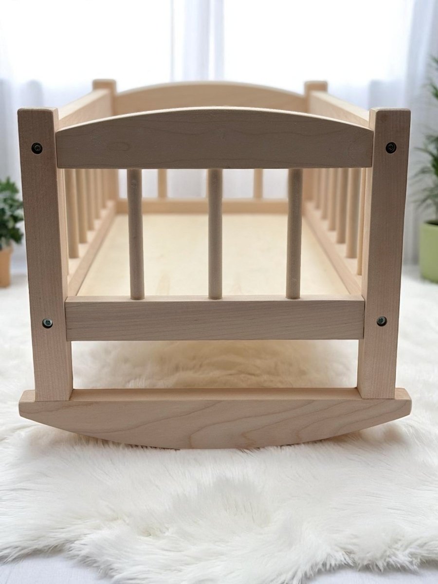 Bebenita | Wooden Baby Doll Cradle Bed in Natural Birch