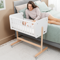 Load image into Gallery viewer, Wooden Bedside Bassinet Sleeper
