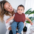 Load image into Gallery viewer, Muslin Bibs in Wine

