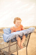 Load image into Gallery viewer, Baby Shopping Cart Cover | Blue Little Arrows Design
