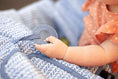 Load image into Gallery viewer, Baby Shopping Cart Cover | Blue Little Arrows Design
