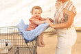 Load image into Gallery viewer, Baby Shopping Cart Cover | Blue Little Arrows Design
