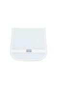 Load image into Gallery viewer, Blue Herringbone Embroidered Burp Cloth
