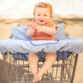 Load image into Gallery viewer, Baby Shopping Cart Cover | Blue Little Arrows Design
