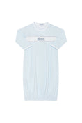 Load image into Gallery viewer, Blue Herringbone Embroidered Gown
