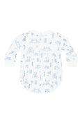 Load image into Gallery viewer, Blue London Toile Smocked Bubble LS

