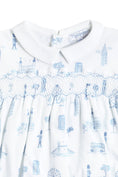 Load image into Gallery viewer, Blue London Toile Smocked Bubble LS
