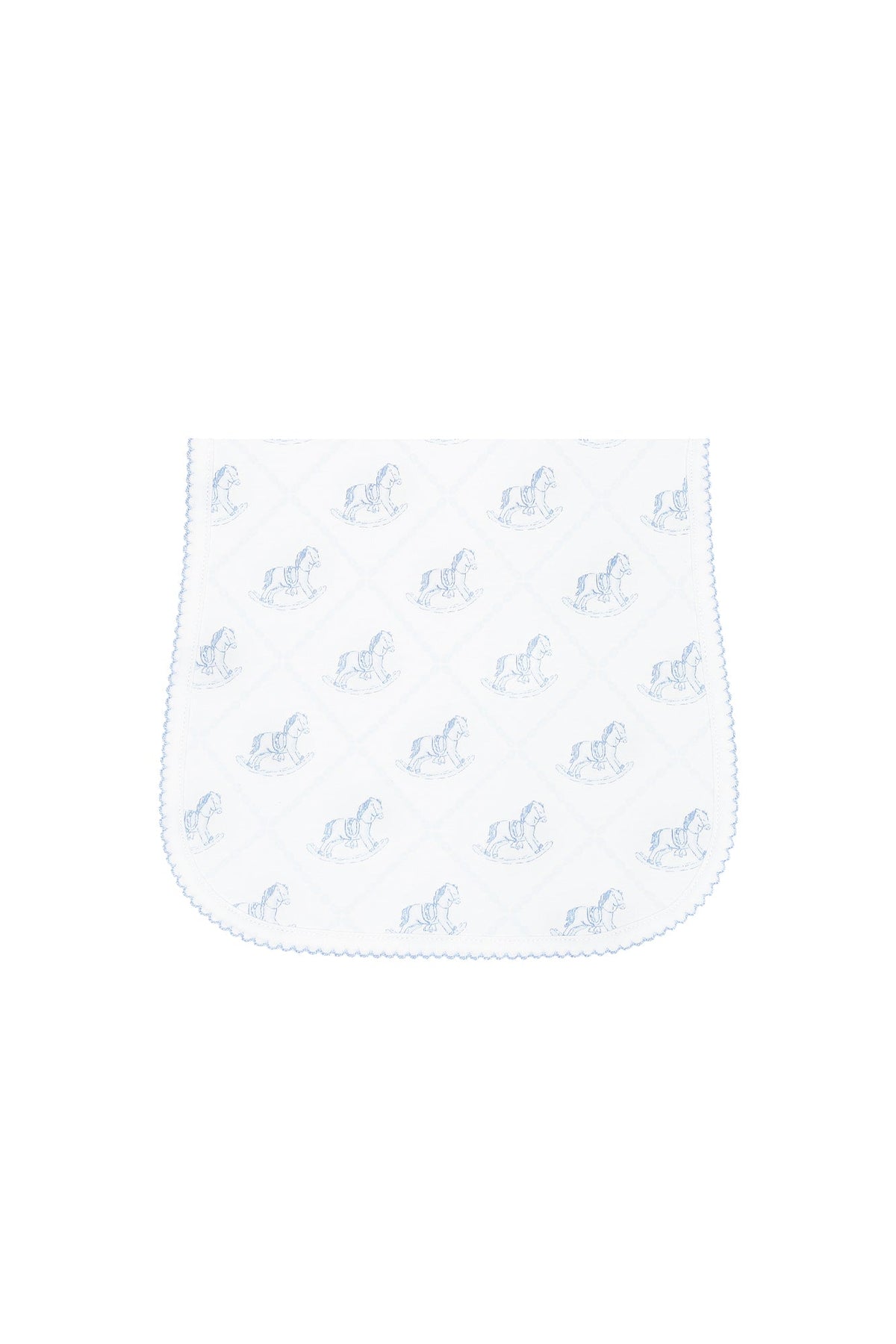 Blue Rocking Horse Burp Cloth