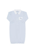Load image into Gallery viewer, Blue Rocking Horse Embroidered Converter Gown
