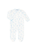 Load image into Gallery viewer, Blue Safari Crossover Footie
