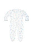 Load image into Gallery viewer, Blue Safari Crossover Footie

