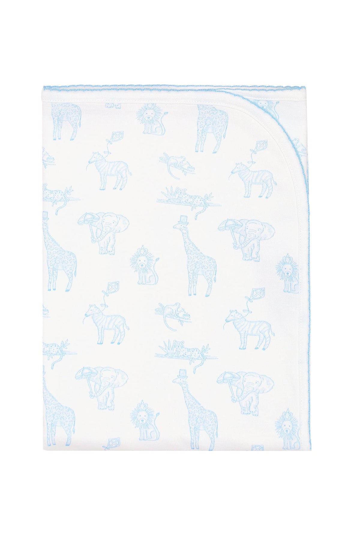 Blue Safari Receiving Blanket