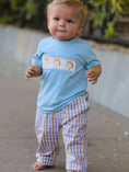 Load image into Gallery viewer, Fall Thanksgiving Plaid Chick Embroidery Smocking Boys Set
