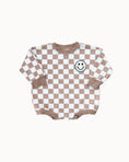 Load image into Gallery viewer, Bubble Romper | Checkered Smiley Latte
