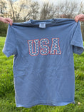 Load image into Gallery viewer, Unisex Adult USA Stars on Comfort Colors Tee
