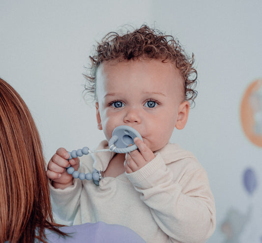 Pacifier Clips in Sky Blue, 2 Pack