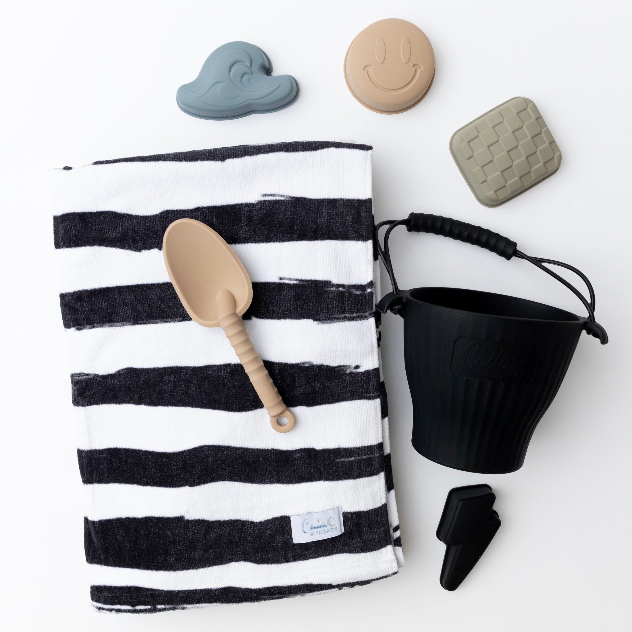 The Kenzie Beach Towel - Brush Stripes