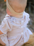 Load image into Gallery viewer, Fall Halloween & Thanksgiving Pumpkin Embroidery Smock Plaid Baby Girl Romper
