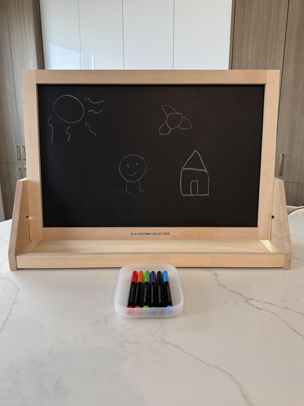 Wooden Tabletop Easel | 3-in-1 Magnetic Art Station