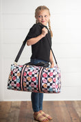 Load image into Gallery viewer, Girls Checkered Dance Bag, Travel Bag, Duffel Bag
