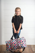 Load image into Gallery viewer, Girls Checkered Dance Bag, Travel Bag, Duffel Bag
