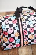 Load image into Gallery viewer, Girls Checkered Dance Bag, Travel Bag, Duffel Bag

