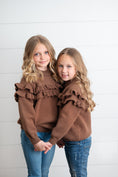 Load image into Gallery viewer, Chocolate Ruffle Sweater
